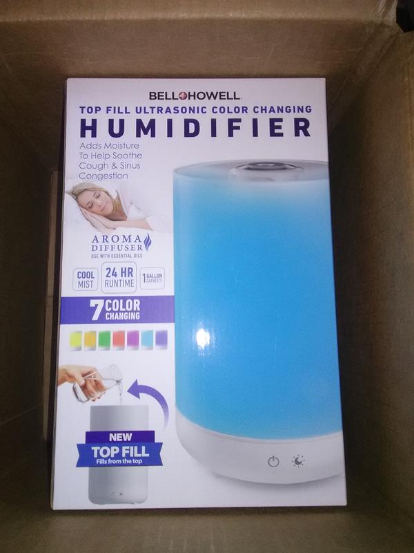 Bell + Howell Top Fill Ultrosonic Humidifier in White Bed Bath and