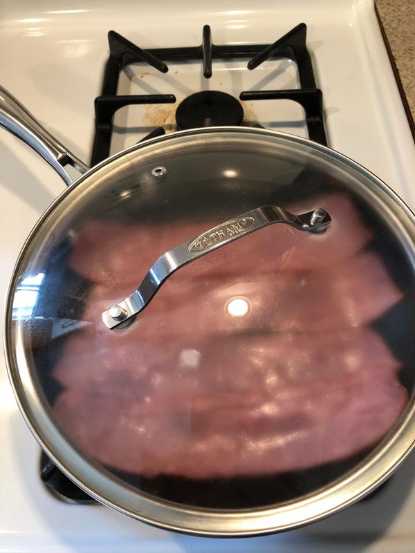 tempered glass lid easy to keep an eye on