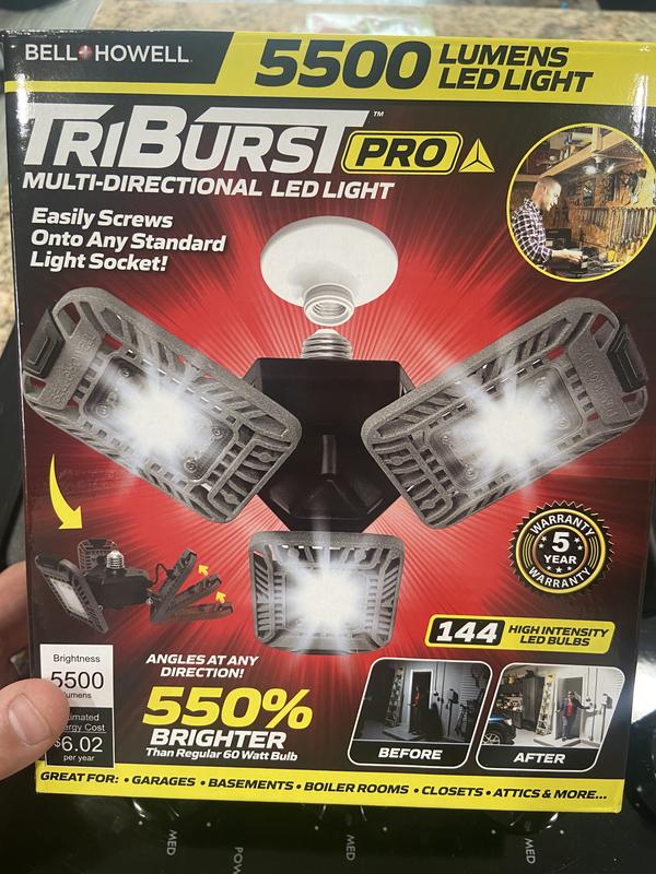 Reviews for Bell Howell TriBurst Deluxe 10.5 in. 144 High Intensity LED 5500 Lumens Flush Mount Ceiling Light Pg 1 The Home Depot