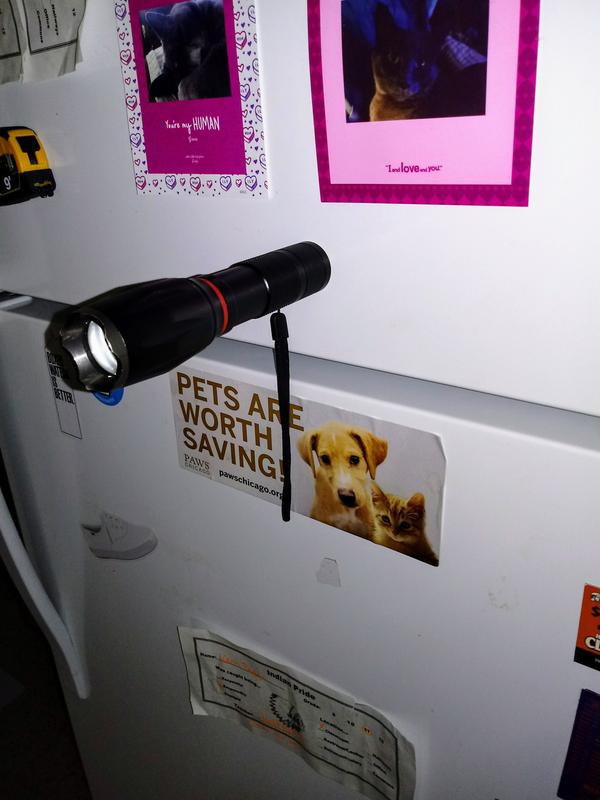 Ha! Also great for when light is needed & hands aren't free