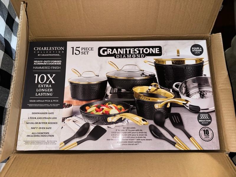 Granitestone Charleston Collection Hammered 12' Non-Stick Frying