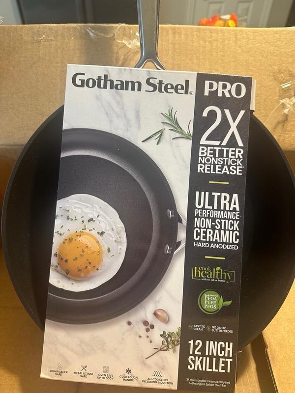 Gotham Steel 12 in. Stainless Steel Non-Stick Ti-Cerama Frying Pan –  Monsecta Depot