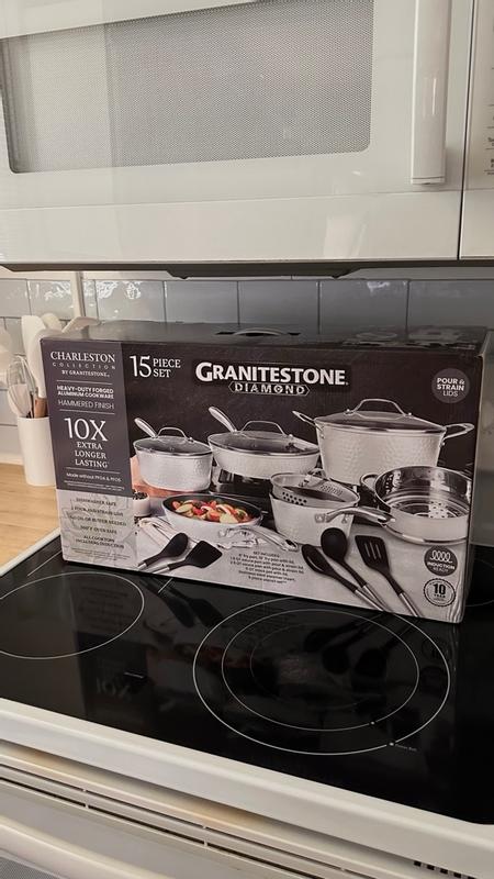 Granitestone Charleston Collection Hammered White 15 Piece