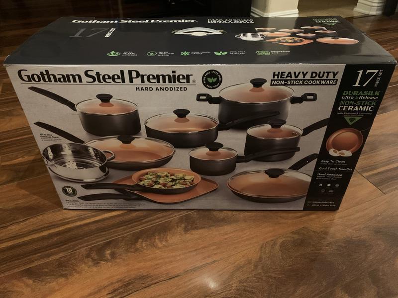 Gotham Steel Pro Pro Premier Hard Anodized 17 Piece Nonstick