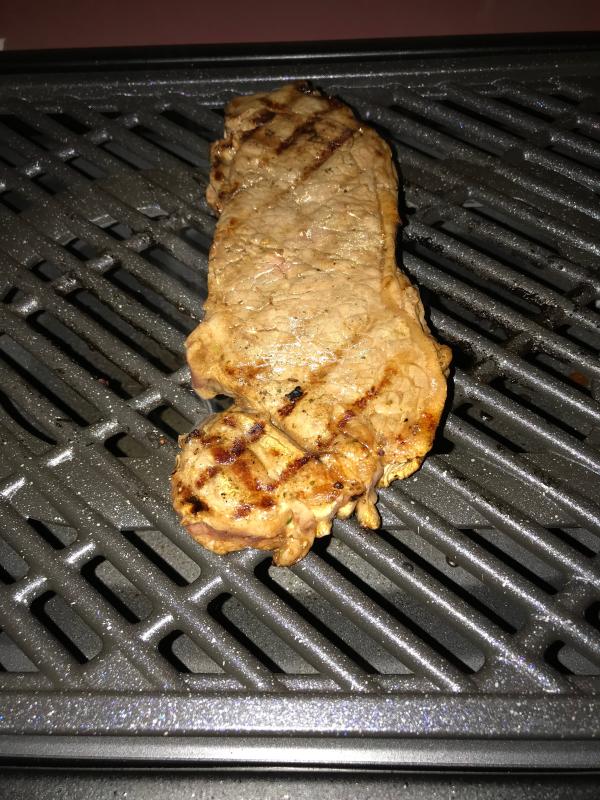 Steak cooked on the grill!