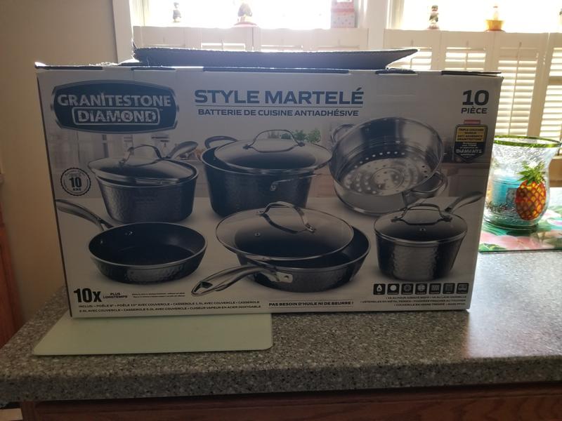 Granitestone Non Stick 10pc Cookware Set Hammered Pewter 2901 - Best Buy