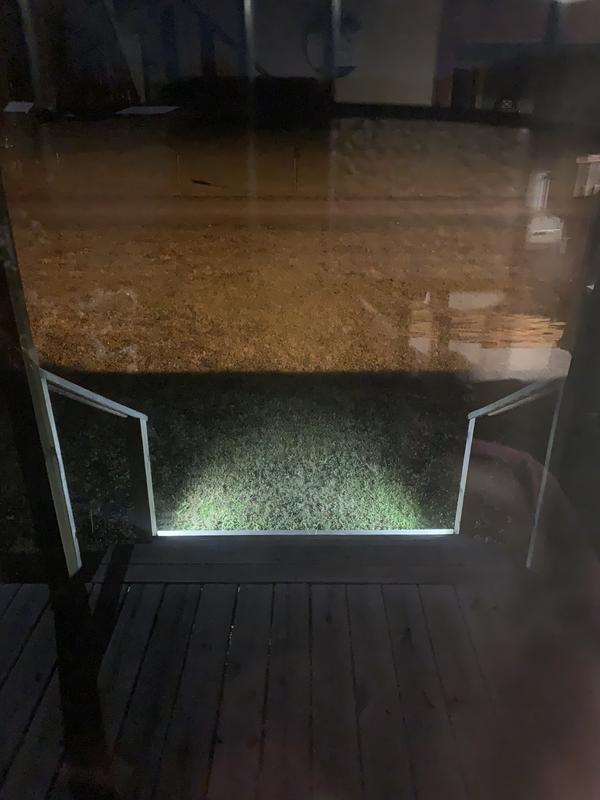 My new solar lights at the bottom of my porch steps