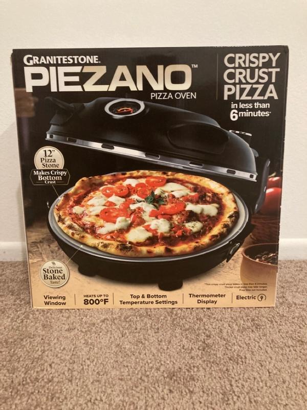 Piezano Pizza Maker 12 inch Pizza Machine Improved Cool-touch Handle Pizza  Oven Electric Countertop Oven 12 Indoor Grill/Griddle 