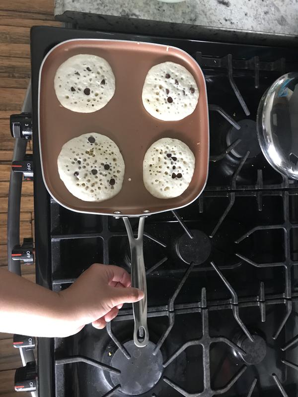 My thumb is showing where the handle gets warm and quickly becomes hot to the touch.