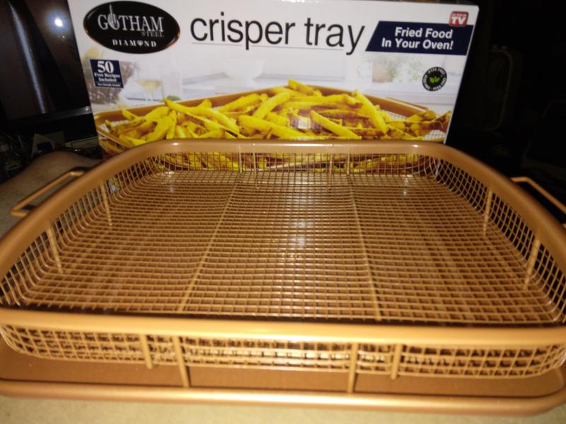Gotham Steel 13 in. x 11 in. Ti-Ceramic Non-Stick Elevated Large Air Fry  Baking Crisper Tray in the Bakeware department at