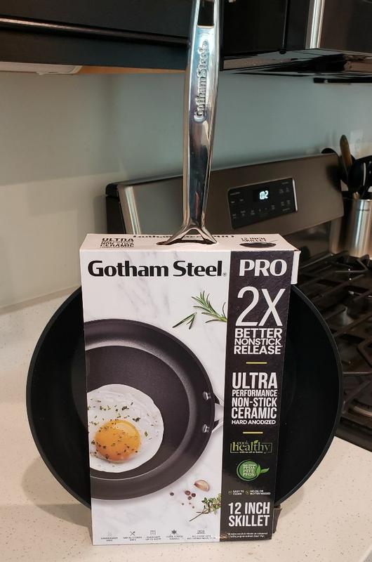 Gotham Steel Pro Ultra Ceramic 2x 11 Piece Nonstick Cookware Set - Black