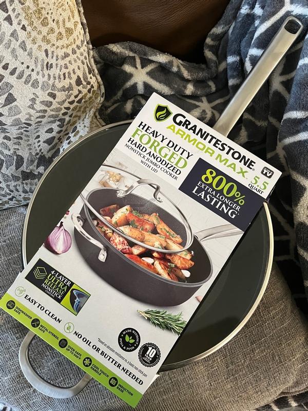 GraniteStone Diamond Armor Max 12-in Aluminum Cooking Pan with Lid in the  Cooking Pans & Skillets department at