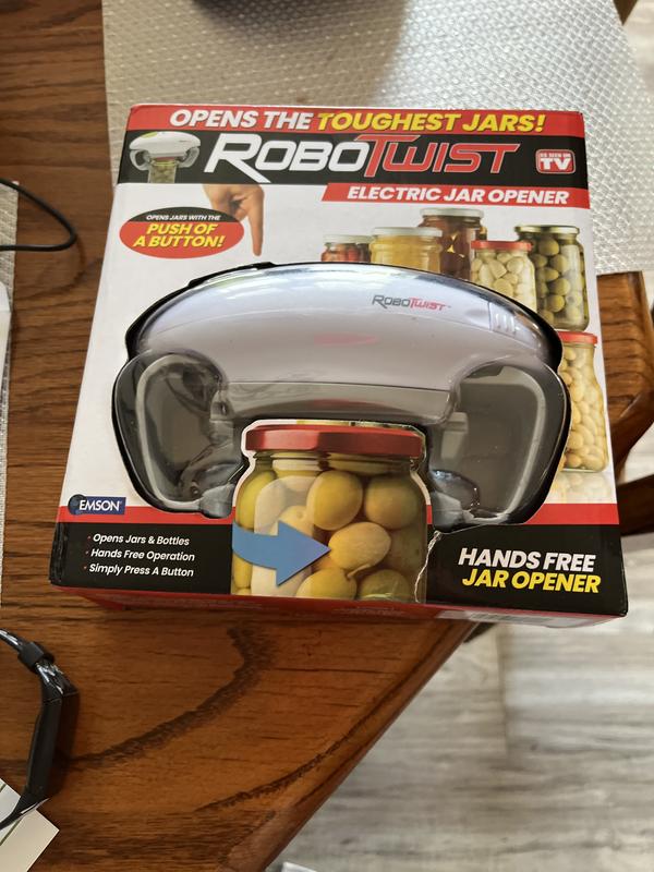  Robo Twist Electric Jar Opener– The Original RoboTwist One  Touch Electric Handsfree Easy Jar Opener, Works for Jars - As Seen on TV :  Home & Kitchen