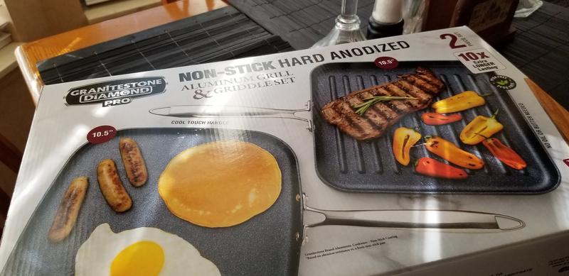 Granitestone Pro Hard Anodized Grill & Griddle Set