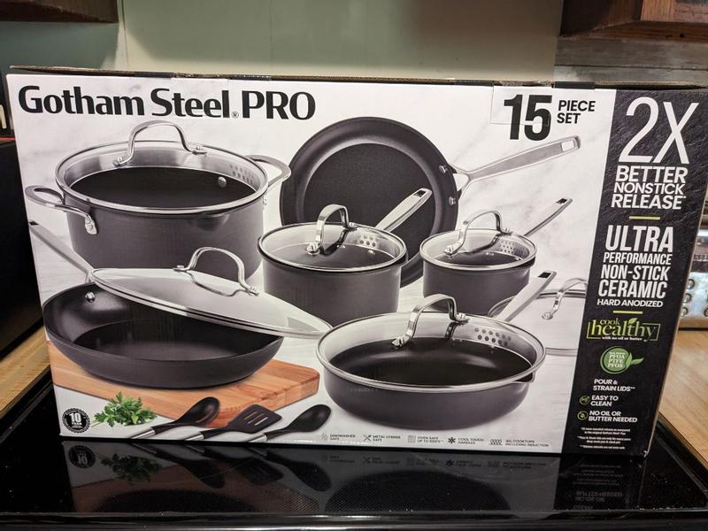 Gotham Steel Pro 2x Nonstick 10 Hard Anodized Aluminum Ceramic