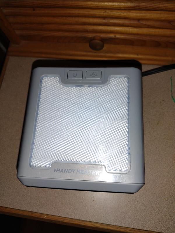 Top of heater, the light and switches