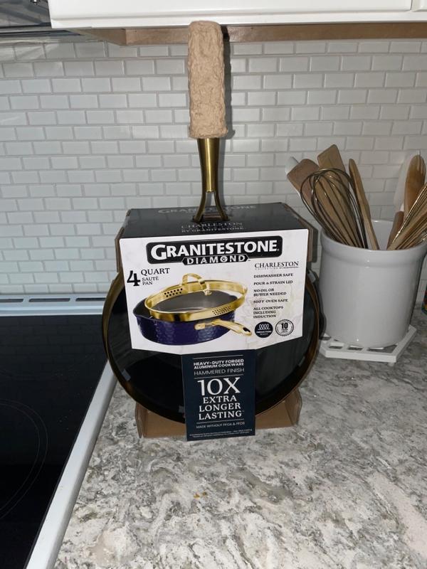 Granitestone Charleston 4 Quart Deep Saute Pan, Navy