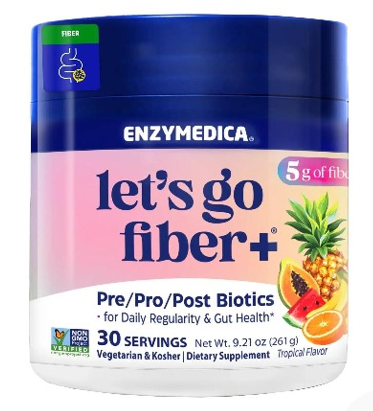 Let's Go Fiber+ Tropical Flavored Powdered Drink Mix