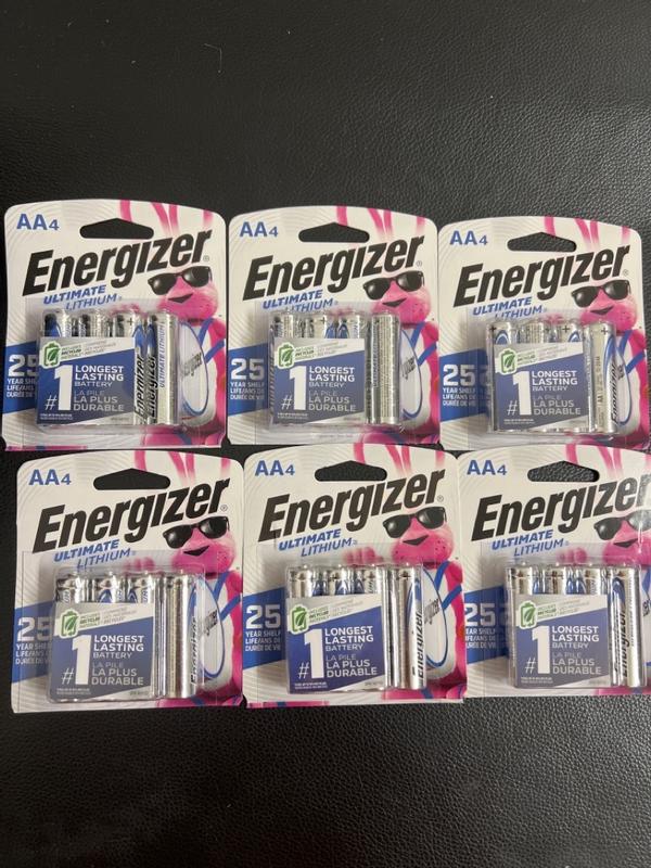  Energizer EVEREADY L91BP4 4 AA e2 Photo Lithium Batteries (Two  Packs) : Health & Household