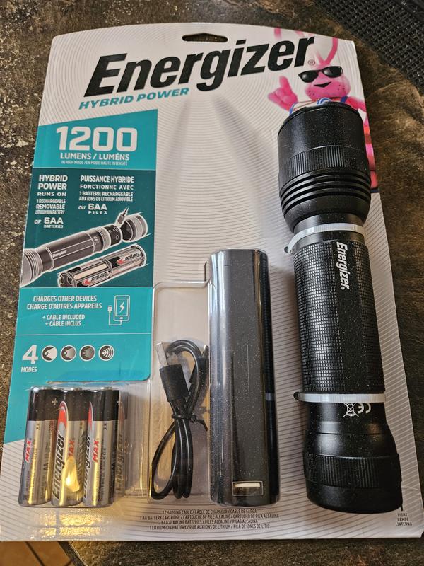 Energizer Hybrid 1200-Lumen 3 Modes LED Rechargeable Flashlight