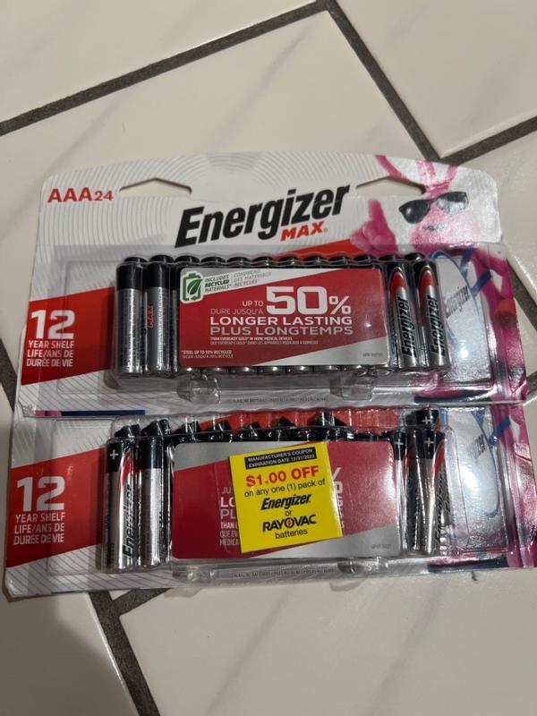 Energizer Max Alkaline AAA Batteries department at AAA in Batteries the (24-Pack)