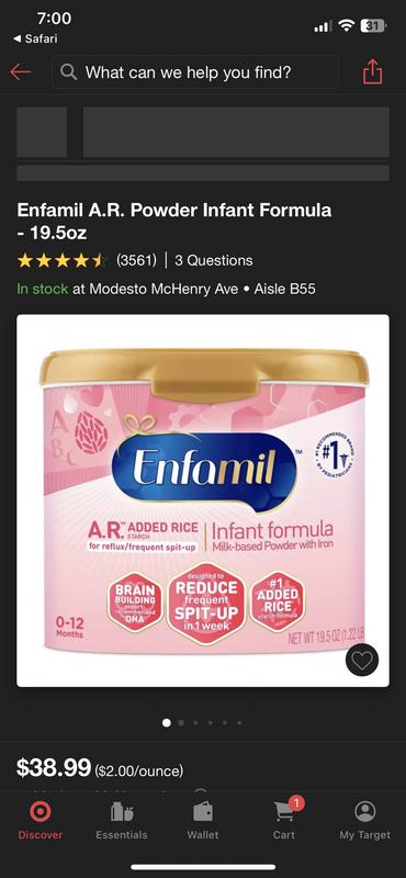 Enfamil A.r. Powder Infant Formula : Target