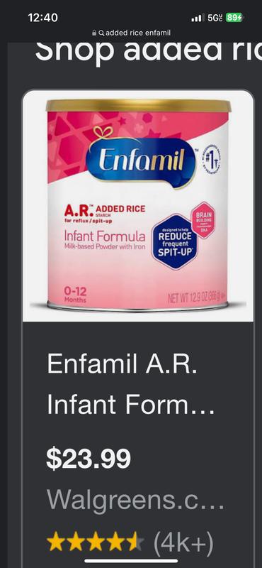 Enfamil ar reviews store for silent reflux