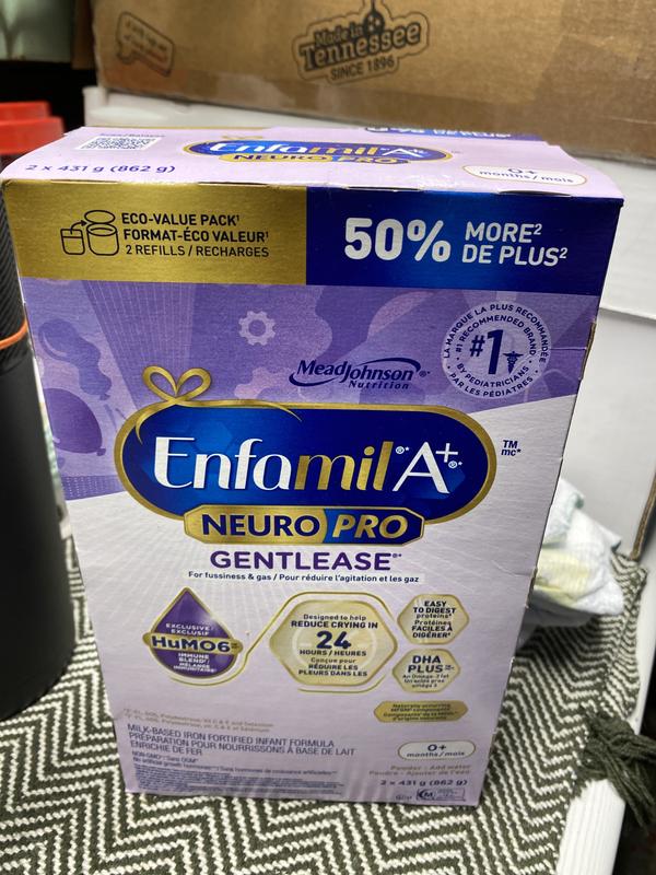 Enfamil A+ NeuroPro Gentlease Infant Formula, Powder Refill