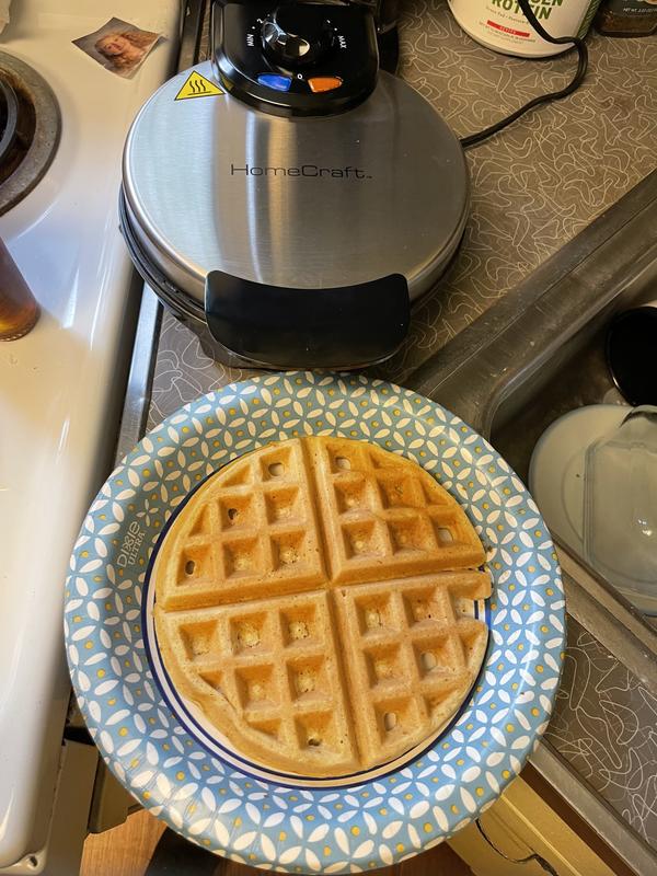 Homecraft 7 Round Belgian Waffle Maker Stainless