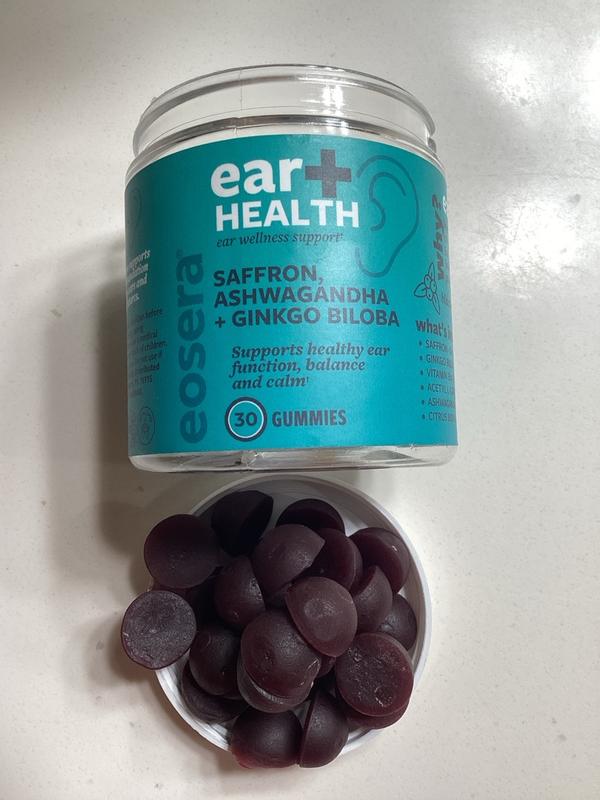 ear+ Health Supplement, Saffron & Ginkgo Biloba, Gummies, 30ct – eosera®