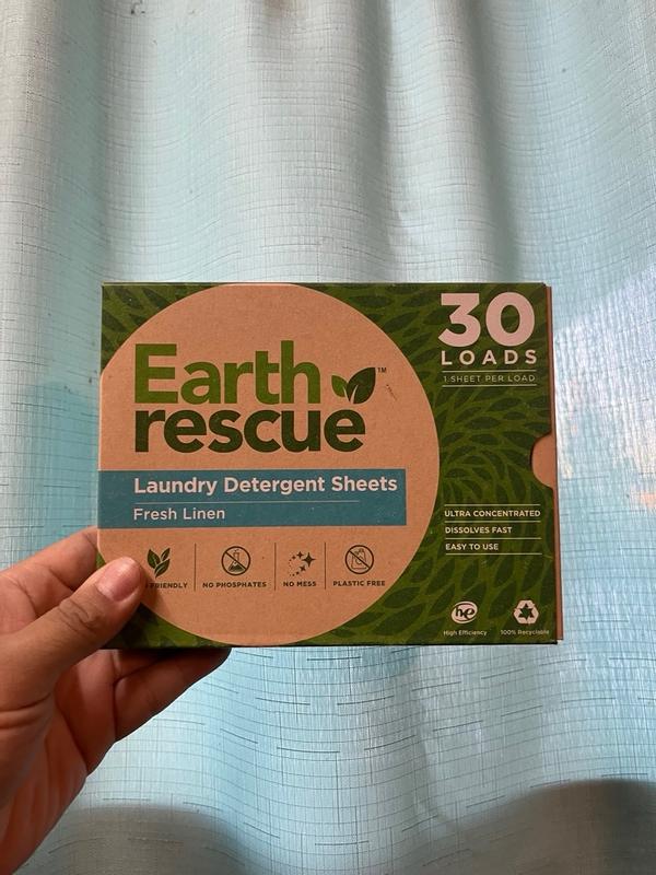 Earth Rescue Laundry Detergent Sheets Fresh Linen