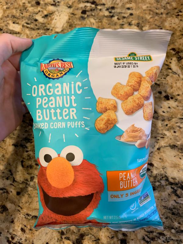 Organic peanut butter store puffs