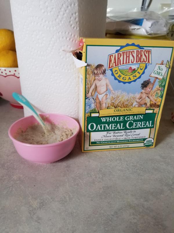 oatmeal cereal in bottle