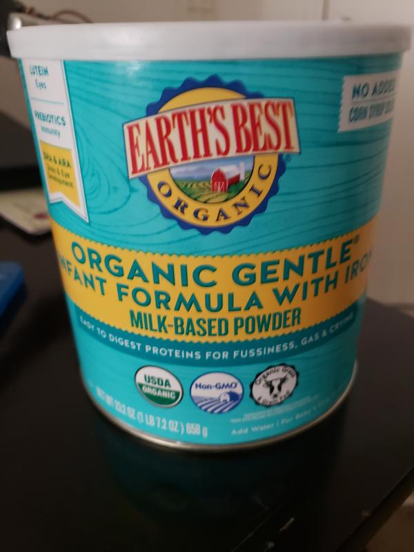 earth's best organic gentle infant powder formula with iron