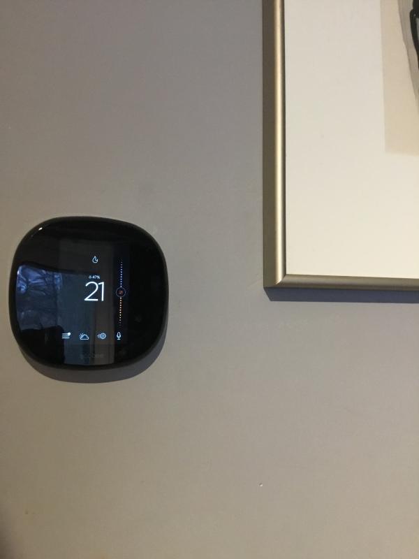 Ecobee4 on Behr Paint with art