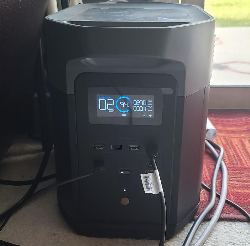 Taking in early morning sun on a partly cloudy day and already 94%.