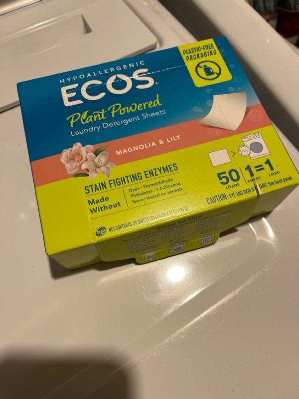 Ecosnext Laundry Detergent, Hypoallergenic, Free & Clear - 50 squares [175 g]