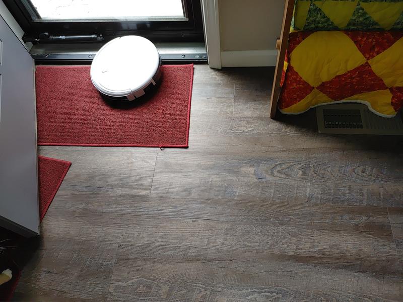 Does great with throw rugs and uneven surfaces