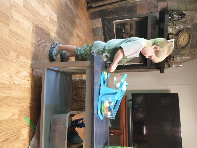 My almost 5 year old measuring