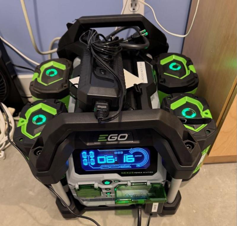 Runs my big screen TV, Satellite box, stereo, computer a couple of lights for 8 hours during the last power outage.