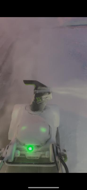 Imagine what the operator looks like with this snow spray!