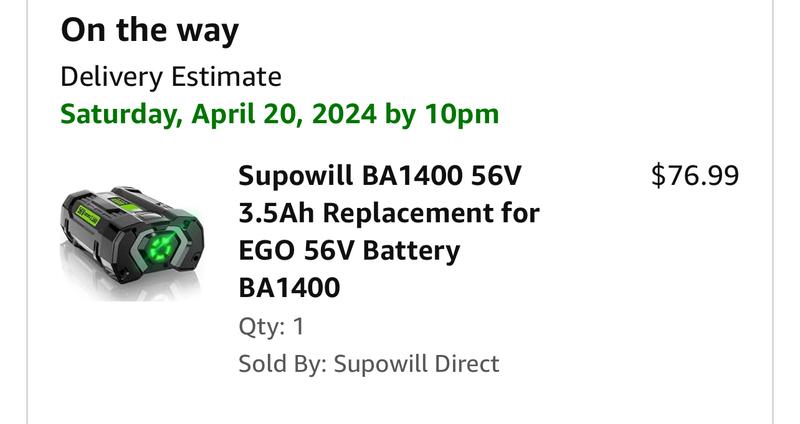 Needs the Strap badly and for an acre needs (2) batteries, not a bigger, heavier one.