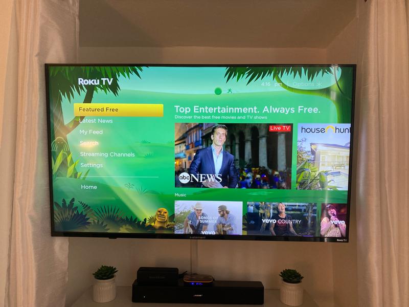 Element 43 4k Uhd Hdr10 Roku Tv Frameless Element Electronics