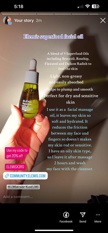 Elemis facial oil benefits