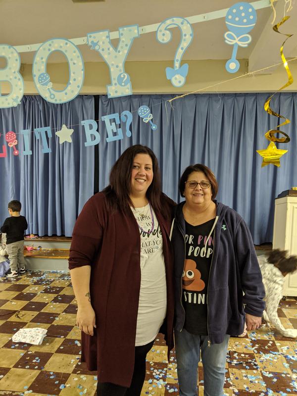 My daughter and myself at her baby reveal party