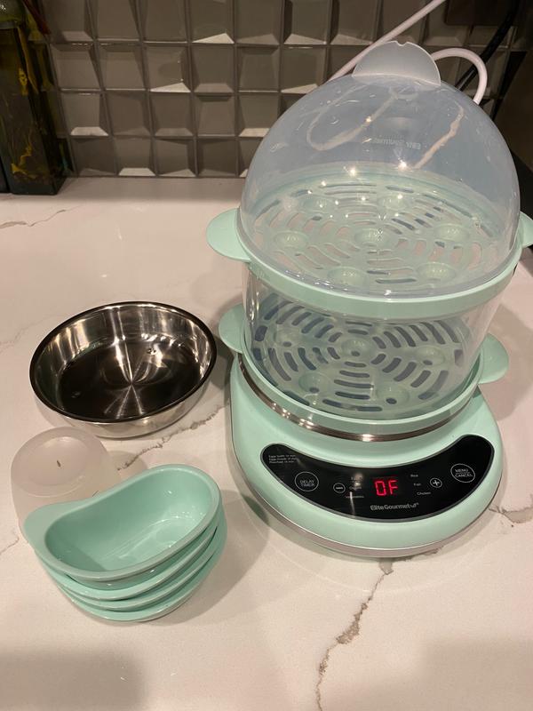 Elite Gourmet Programmable 2-Tier Egg Cooker/Steamer