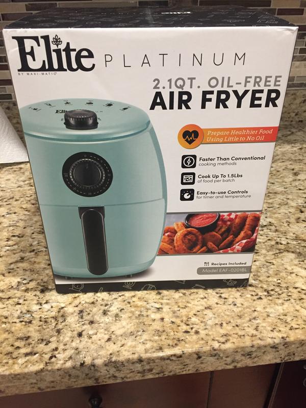 Elite Gourmet 1Qt Compact Air Fryer in Slate Blue - Oil-less, Programmable,  UL Safety Listed, 1-Quart Capacity, Non-Stick, Ready Light Indicator in the Air  Fryers department at