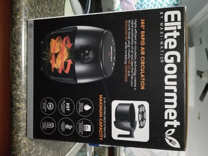 Elite Gourmet 2.1-qt. Hot Air Fryer Black