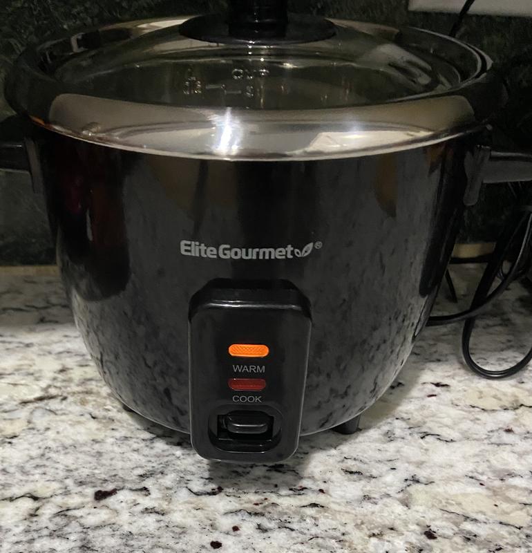 Warm setting keeping rice warm.