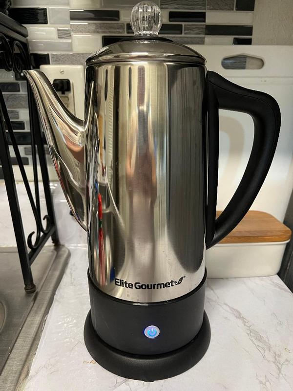 Elite Gourmet 12-Cup Elcteric Coffee Percolator Clear Brew